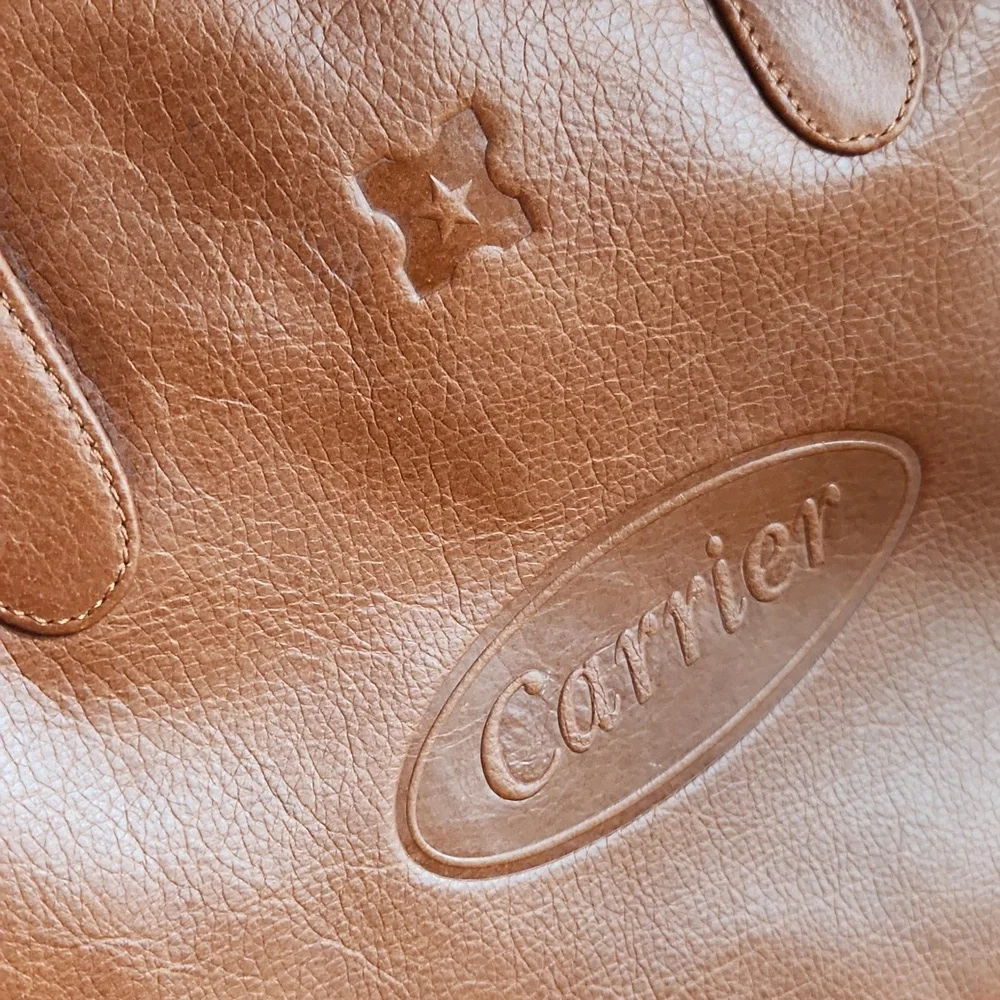 Vintage Carrier brown leather computer briefcase messenger bag
